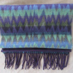 NWOT D&Y Softer than Cashmere 68 x 12 in. scarf in green/purple